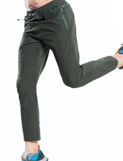 Men's Hiking Pants Trousers Summer Outdoor Comfort Multi-Pockets Quick Dry Lightweight Spandex Elastane Elastic Waistband Drawstring Zipper Pocket Pants / Trousers Bottoms Army Green Grey Khaki Black