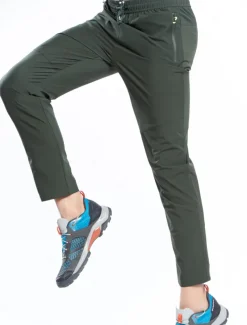 Men's Hiking Pants Trousers Summer Outdoor Comfort Multi-Pockets Quick Dry Lightweight Spandex Elastane Elastic Waistband Drawstring Zipper Pocket Pants / Trousers Bottoms Army Green Grey Khaki Black