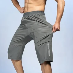 Men's Hiking Shorts Summer Outdoor Breathable Quick Dry Zipper Pocket Lightweight Capri Pants Bottoms Drawstring Elastic Waist Army green seven Khaki Seven Fishing Climbing Beach M L XL 2XL 3XL