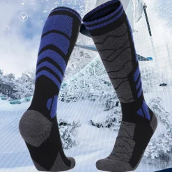 Men's Hiking Socks Ski Socks Sports Socks Sports Socks Windproof Warm Breathable Quick Dry Winter Outdoor Grass Green Cai Lan Dark Green for Hunting Ski / Snowboard Fishing