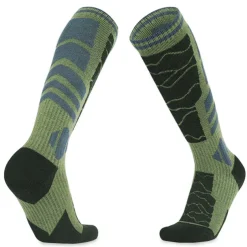 Men's Hiking Socks Ski Socks Sports Socks Sports Socks Windproof Warm Breathable Quick Dry Winter Outdoor Grass Green Cai Lan Dark Green for Hunting Ski / Snowboard Fishing