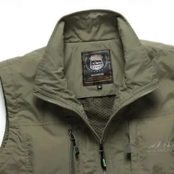 Men's Hiking Vest Hiking Fleece Vest Sleeveless Vest Outdoor Comfortable Breathable Pocket Nylon Black Army Green Navy Blue Hunting Fishing Climbing