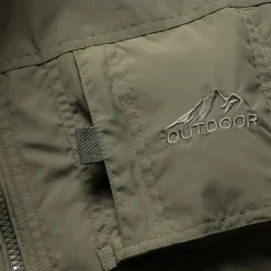 Men's Hiking Vest Hiking Fleece Vest Sleeveless Vest Outdoor Comfortable Breathable Pocket Nylon Black Army Green Navy Blue Hunting Fishing Climbing