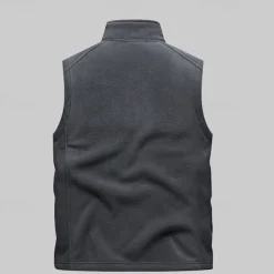 Men's Hiking Vest Hiking Fleece Vest Sleeveless Top Outdoor Thermal Warm Fleece Lining Winter Zipper Pocket Polyester Black Army Green Royal Blue Camping / Hiking / Caving Traveling