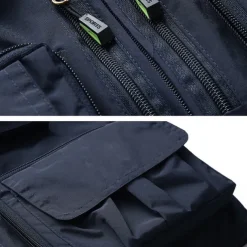 Men's Hiking Vest Hiking Fleece Vest Sleeveless Vest Outdoor Breathable Comfortable Pocket Polyester Dark Grey Black Yellow Hunting Fishing Climbing