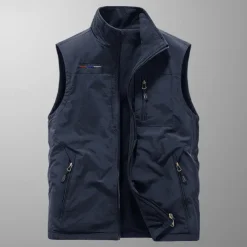 Men's Hiking Vest Hiking Fleece Vest Sleeveless Vest Outdoor Thermal Warm Fleece Lining Comfortable Winter Pocket Polyester Black Army Green Khaki Hunting Fishing Climbing