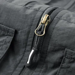 Men's Hiking Vest Sleeveless Vest Outdoor Quick Dry Comfortable Multiple Pockets Polyester Black Army Green Khaki Hunting Fishing Climbing