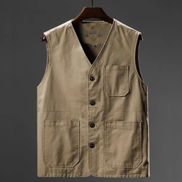 Men's Hiking Vest Top Outdoor Breathable Quick Dry Lightweight Multi Pockets Summer ArmyGreen Black khaki Hunting Camping / Hiking / Caving