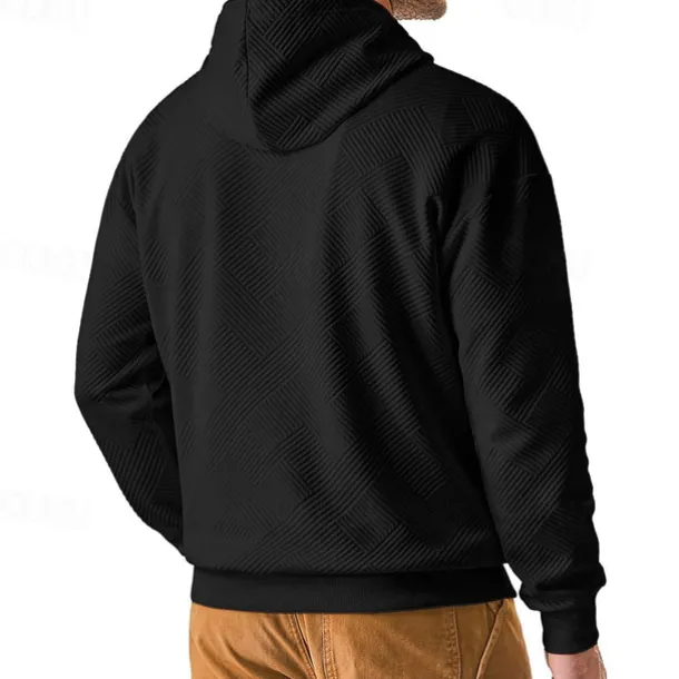 Men's Hoodie Apricot Black Hooded Plain Jacquard Pocket Sports & Outdoor Daily Holiday Polyester Streetwear Basic Casual Summer Spring Clothing Apparel Hoodies Sweatshirts