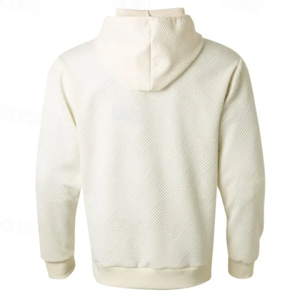 Men's Hoodie Apricot Black Hooded Plain Jacquard Pocket Sports & Outdoor Daily Holiday Polyester Streetwear Basic Casual Summer Spring Clothing Apparel Hoodies Sweatshirts