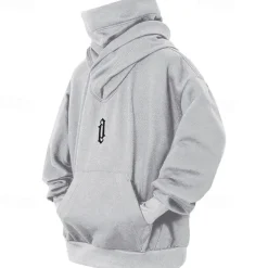 Men's Hoodie Apricot Wine Brown Light Grey Hooded Plain Pocket Sports & Outdoor Daily Holiday Streetwear Basic Casual Spring & Fall Clothing Apparel Hoodies Sweatshirts