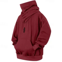 Men's Hoodie Apricot Wine Brown Light Grey Hooded Plain Pocket Sports & Outdoor Daily Holiday Streetwear Basic Casual Spring & Fall Clothing Apparel Hoodies Sweatshirts
