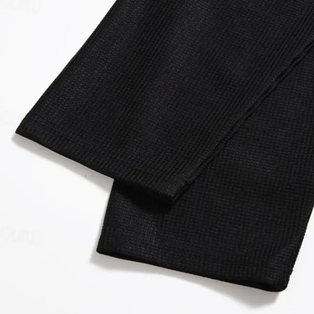 Men's Hoodie Black Army Green Red Khaki Hooded Plain Ribbed Front Pocket Textured Sports & Outdoor Daily Holiday Streetwear Basic Casual Spring & Fall Clothing Apparel Hoodies Sweatshirts Long