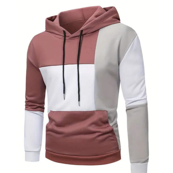 Men's Hoodie Black Pink Army Green Blue Hooded Color Block Pocket Sports & Outdoor Daily Holiday Streetwear Cool Casual Spring & Fall Clothing Apparel Hoodies Sweatshirts