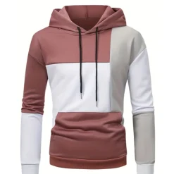 Men's Hoodie Black Pink Army Green Blue Hooded Color Block Pocket Sports & Outdoor Daily Holiday Streetwear Cool Casual Spring & Fall Clothing Apparel Hoodies Sweatshirts