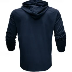 Men's Hoodie Black White Army Green Royal Blue Khaki Hooded Plain Sports & Outdoor Daily Holiday Cotton Streetwear Basic Casual Spring & Fall Clothing Apparel Hoodies Sweatshirts