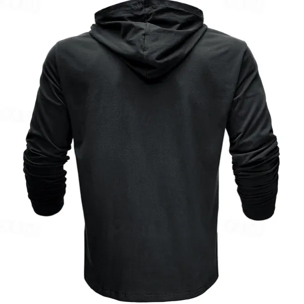 Men's Hoodie Black White Army Green Royal Blue Khaki Hooded Plain Sports & Outdoor Daily Holiday Cotton Streetwear Basic Casual Spring & Fall Clothing Apparel Hoodies Sweatshirts