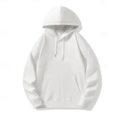 Men's Hoodie Black White Navy Blue Hooded Plain Pocket Christmas Gifts Work Sports & Outdoor Active Cool Basic Fall Winter Clothing Apparel Hoodies Sweatshirts Long Sleeve