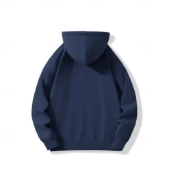 Men's Hoodie Black White Navy Blue Hooded Plain Pocket Christmas Gifts Work Sports & Outdoor Active Cool Basic Fall Winter Clothing Apparel Hoodies Sweatshirts Long Sleeve