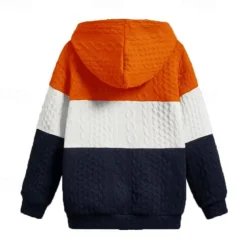 Men's Hoodie Black Wine Orange Light Grey Hooded Color Block Jacquard Patchwork Ribbed Textured Sports & Outdoor Daily Holiday Polyester Textured Streetwear Basic Casual Fall & Winter Clothing Apparel