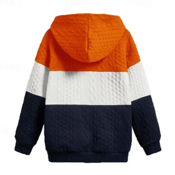 Men's Hoodie Black Wine Orange Light Grey Hooded Color Block Jacquard Patchwork Ribbed Textured Sports & Outdoor Daily Holiday Polyester Textured Streetwear Basic Casual Fall & Winter Clothing Apparel