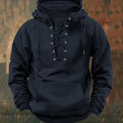 Men's Hoodie Drawstring Hoodies Black Pink Army Green Blue Khaki Hooded Plain Front Pocket Sports Outdoor Daily Holiday Streetwear Basic Casual Fall Winter Clothing Apparel Hoodies Sweatshirts