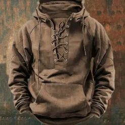 Men's Hoodie Drawstring Hoodies Black Pink Army Green Blue Khaki Hooded Plain Front Pocket Sports Outdoor Daily Holiday Streetwear Basic Casual Fall Winter Clothing Apparel Hoodies Sweatshirts