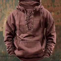 Men's Hoodie Drawstring Hoodies Black Pink Army Green Blue Khaki Hooded Plain Front Pocket Sports Outdoor Daily Holiday Streetwear Basic Casual Fall Winter Clothing Apparel Hoodies Sweatshirts