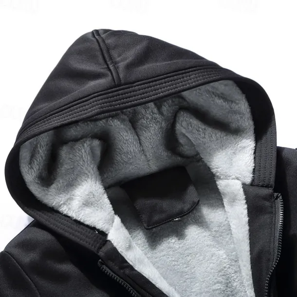 Men's Hoodie Fleece Hoodie Navy Blue Light Grey Dark Gray Hooded Camouflage Zipper Color Block Sports & Outdoor Casual Daily Polyester Streetwear Cool Casual Fall Winter Clothing Apparel Hoodies