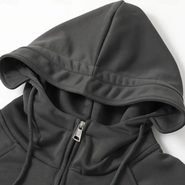 Men's Hoodie Full Zip Hoodie Raglan Hoodie Tactical Hoodie Black Wine Army Green Red Navy Blue Hooded Plain Tactical Sports & Outdoor Daily Streetwear Cool Casual Winter Spring & Fall Clothing