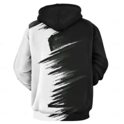 Men's Hoodie Hoodies Sweatshirt Fashion Daily Long Sleeve Hooded Vacation Streetwear White Printing Winter Spring & Fall Designer