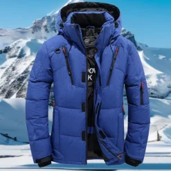 Men's Hoodie Jacket Hiking Fleece Jacket Winter Outdoor Windproof Warm Soft Comfortable Fleece Jackets Full Zip Camping / Hiking / Caving Traveling Winter Sports Black Blue Orange Green Grey