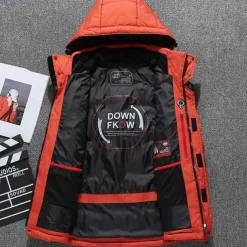 Men's Hoodie Jacket Hiking Fleece Jacket Winter Outdoor Windproof Warm Soft Comfortable Fleece Jackets Full Zip Camping / Hiking / Caving Traveling Winter Sports Black Blue Orange Green Grey