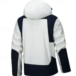 Men's Hoodie Jacket Softshell Jacket Hiking Jacket Outdoor Color Block Windproof Water Resistant Windbreaker Jacket Traveling Black Blue Beige Grey