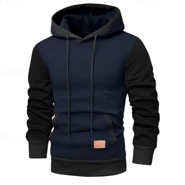 Men's Hoodie Pullover Hoodie Sweatshirt Fleece Hoodie Wine Army Green Navy Blue Gray Hooded Color Block Patchwork Color Block Casual Daily Sports Polyester Streetwear Cool Sportswear Fall Winter