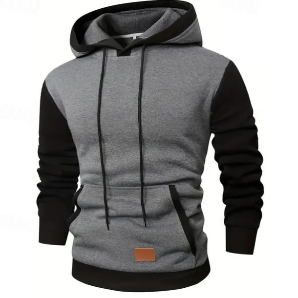 Men's Hoodie Pullover Hoodie Sweatshirt Fleece Hoodie Wine Army Green Navy Blue Gray Hooded Color Block Patchwork Color Block Casual Daily Sports Polyester Streetwear Cool Sportswear Fall Winter