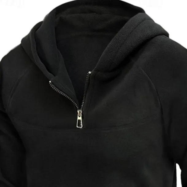 Men's Hoodie Quarter Zip Hoodie Black Hooded Plain Pocket Sports & Outdoor Daily Holiday Polyester Streetwear Basic Casual Spring & Fall Clothing Apparel Hoodies Sweatshirts Long Sleeve