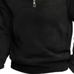 Men's Hoodie Quarter Zip Hoodie Black Hooded Plain Pocket Sports & Outdoor Daily Holiday Polyester Streetwear Basic Casual Spring & Fall Clothing Apparel Hoodies Sweatshirts Long Sleeve