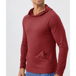 Men's Hoodie Sweatshirt Pocket Long Sleeve Top Athleisure Fall Breathable Quick Dry Lightweight Tennis Golf Running Sportswear Activewear Solid Colored Navy Black White