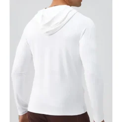 Men's Hoodie Sweatshirt Pocket Long Sleeve Top Athleisure Fall Breathable Quick Dry Lightweight Tennis Golf Running Sportswear Activewear Solid Colored Navy Black White