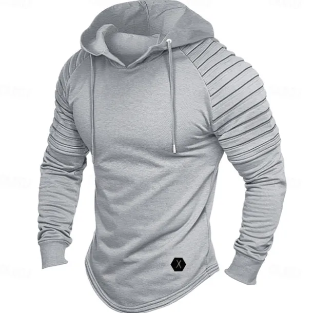 Men's Hoodie Tactical Black White Wine Army Green Khaki Hooded Plain Sports & Outdoor Daily Holiday Polyester Streetwear Cool Casual Cross-Seasons Fall & Winter Clothing Apparel Hoodies Sweatshirts