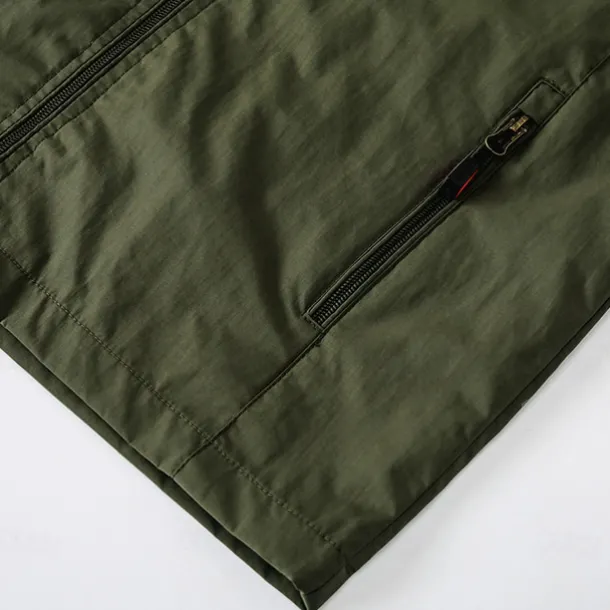 Men's Jacket Raincoat Shell Jacket Waterproof Lightweight Sports Outdoor Camping & Hiking Embroidered Side Pockets Zip Front Fall Winter Hooded Long Sleeve Green khaki Dark Blue