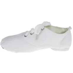 Men's Jazz Shoes Practice Trainning Dance Shoes Stage Performance Flat Sneaker Flat Heel Lace-up White Black Red