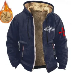 Men's Jesus Cowboy Sweatshirt Long Sleeve Sweatshirts Hooded Vintage Western Style Sports & Outdoor Vacation Fall & Winter Black Brown Green Clothing Apparel Designer Graphic Print S M L XL XXL XXXL