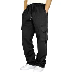 Men's Joggers Cargo Pants Bottoms Street Athleisure Summer Breathable Soft Sweat wicking Fitness Gym Workout Running Loose Fit Sportswear Activewear Solid Colored Dark Grey Black White