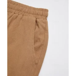 Men's Joggers Linen Pants Trousers Summer Pants Casual Pants Pocket Drawstring Elastic Waist Plain Comfort Breathable Home Daily Holiday Basic Casual Black White Inelastic