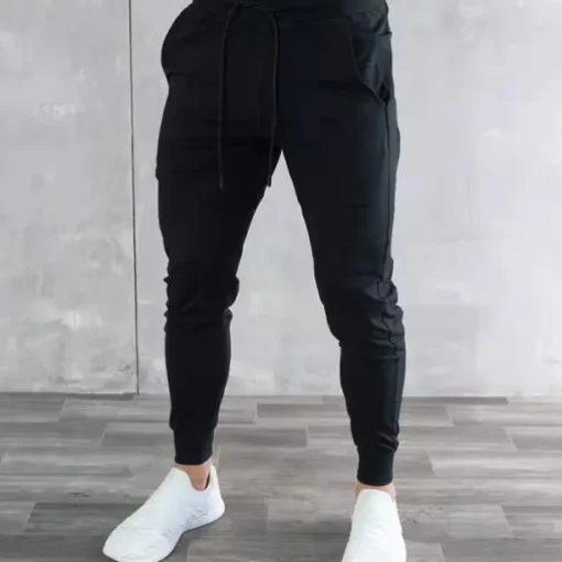 Men's Joggers Sweatpants Drawstring Zipper Pocket Bottoms Athleisure Winter Breathable Soft Sweat wicking Fitness Basketball Running Regular Fit Sportswear Activewear Solid Colored Black White Blue