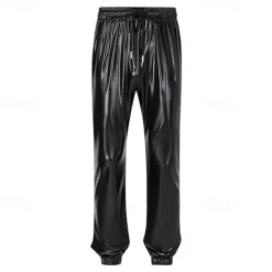 Men's Joggers Trousers Casual Pants Pocket Drawstring Elastic Waist Plain Comfort Stage Vacation Fashion Casual Silver Black Micro-elastic