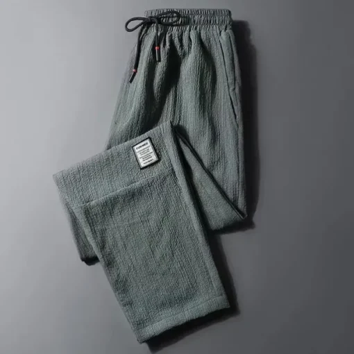 Men's Joggers Trousers Casual Pants Drawstring Elastic Waist Straight Leg Solid Color Comfort Breathable Casual Daily Streetwear Sports Fashion Black Green Micro-elastic