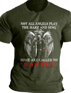 Men's Knights Templar Quotes & Sayings T Shirt Graphic Tee 100% Cotton Short Sleeve Graphic Shirt Black Blue Green Comfortable Tee Vacation Daily Wear Fashion Designer Clothing